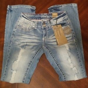 Vanity ** Distressed Sasha Bootcut Jeans
